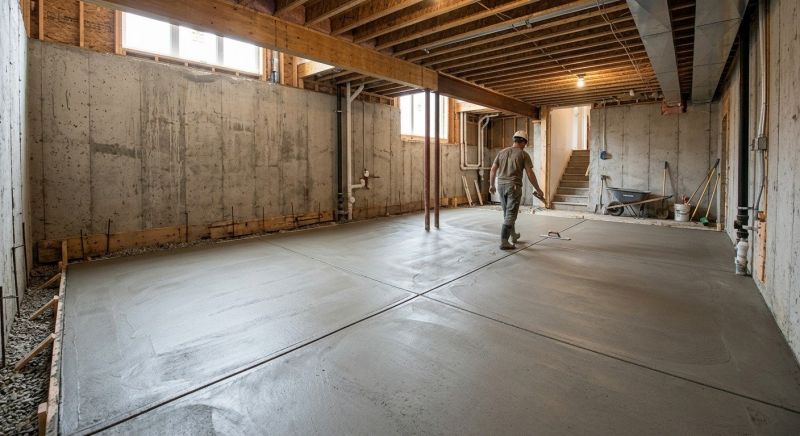 Basement Concrete Installation in Mercer County, NJ